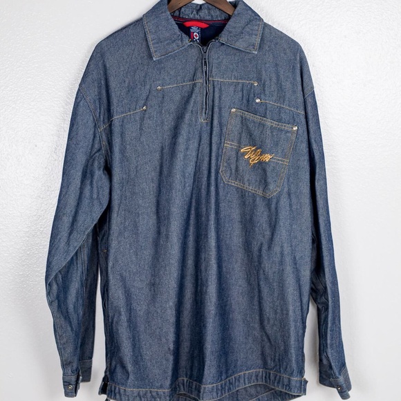 Vintage 90's Willie Esco Pullover Denim Jacket - Picture 1 of 4